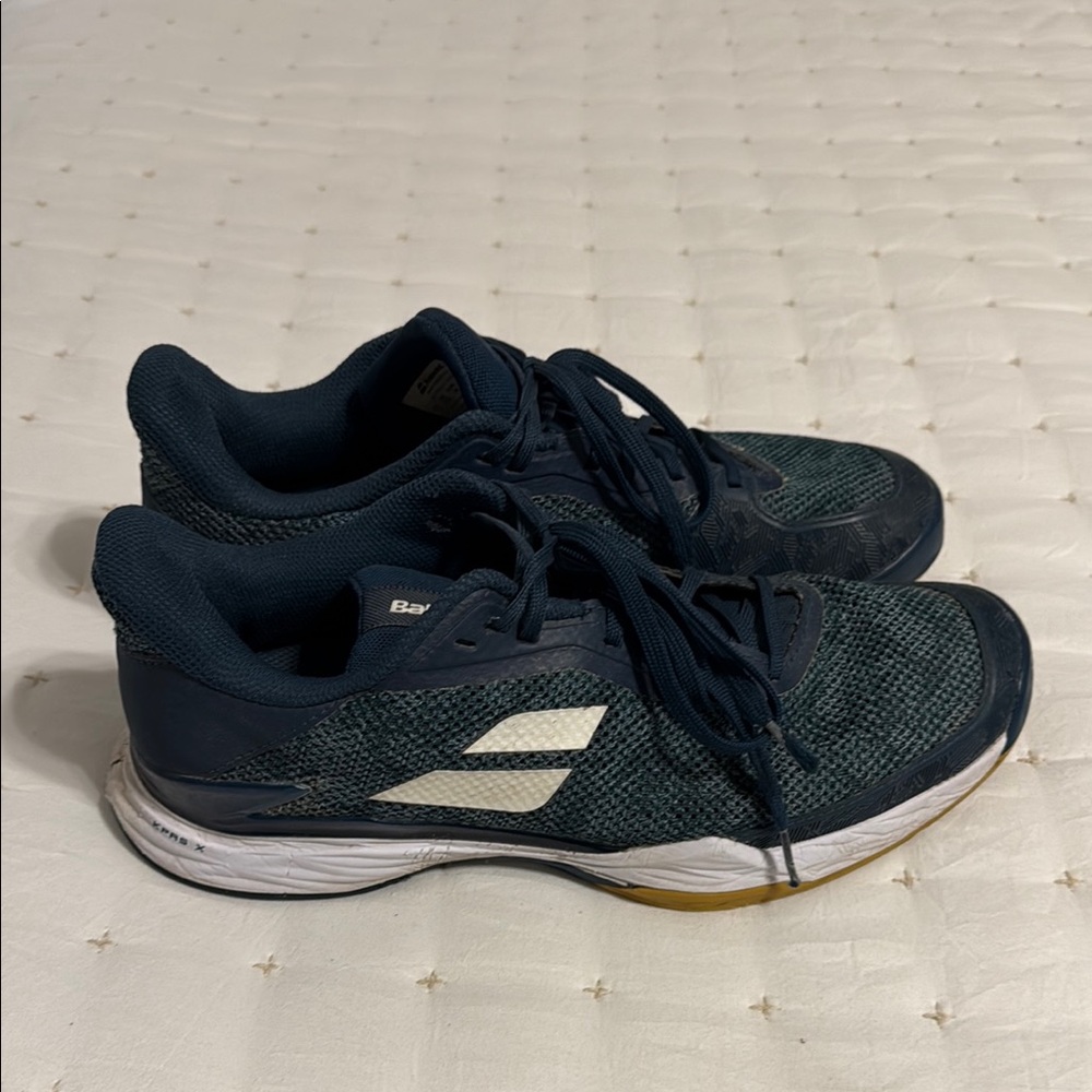 Babolat Tennis Pickleball Navy Athletic Sneakers with White Accents